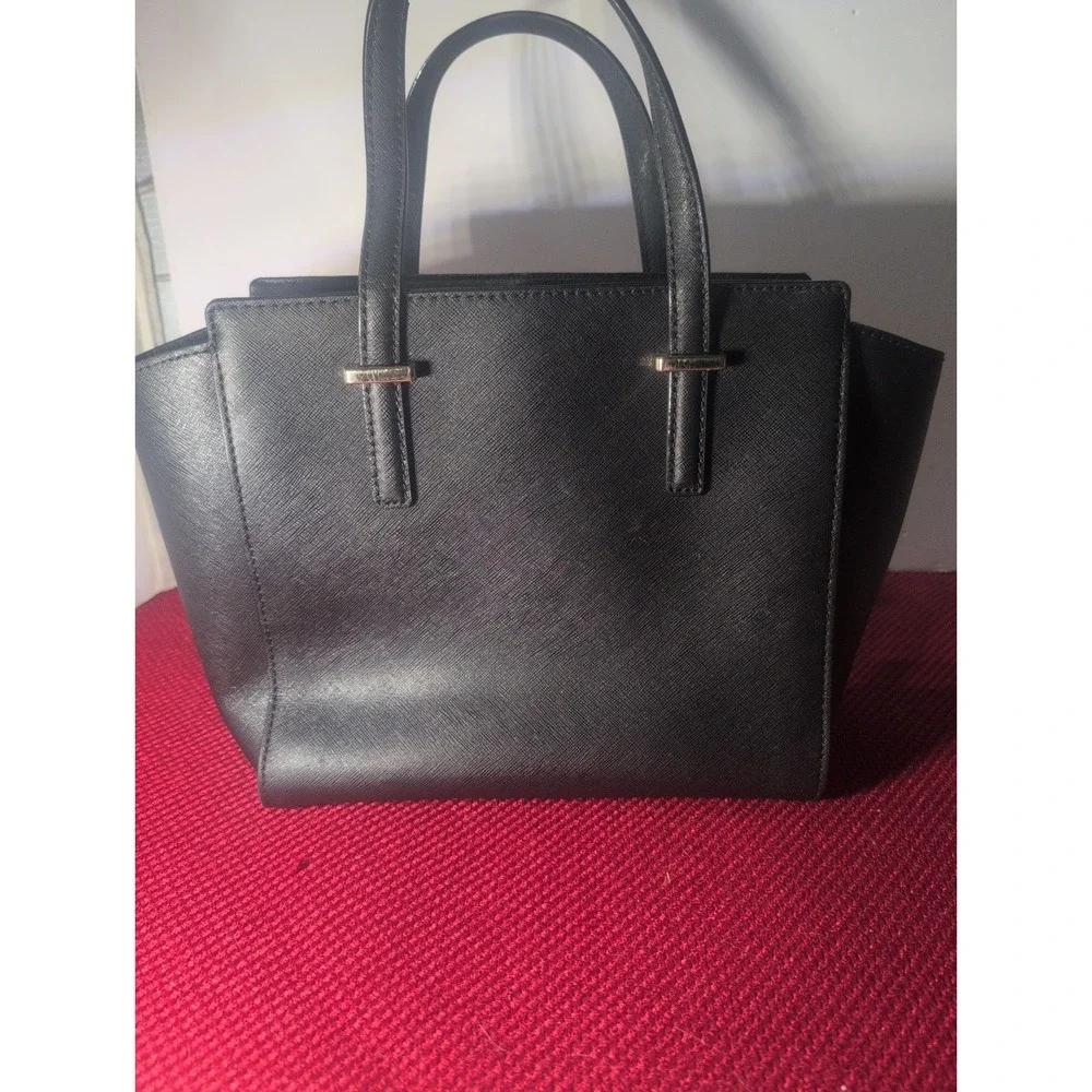 Kate Spade Cedar Street Small Hayden Black Leather Satchel Handbag Purse